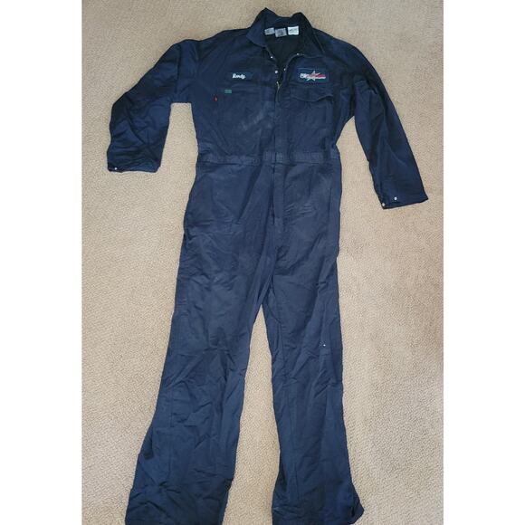 Workrite Ultrasoft Work Coveralls Jumpsuit Fire Resistant Size 54R XXL Navy Blue - Picture 1 of 11